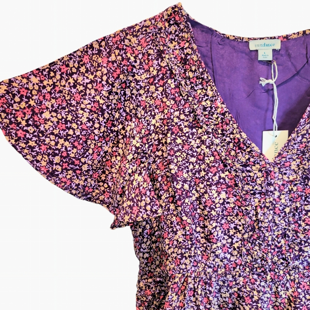 Sundance Purple Floral High-Low Dress - Picture 4 of 14